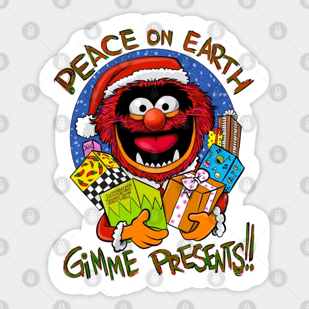 Peace on Earth! Gimme Presents Sticker by Muppet History